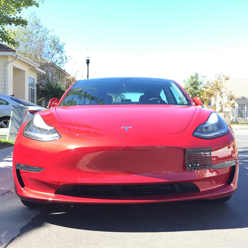 2017-Up Tesla Model 3 Tow Hook License Plate Mount Bracket Holder - EOS Plates