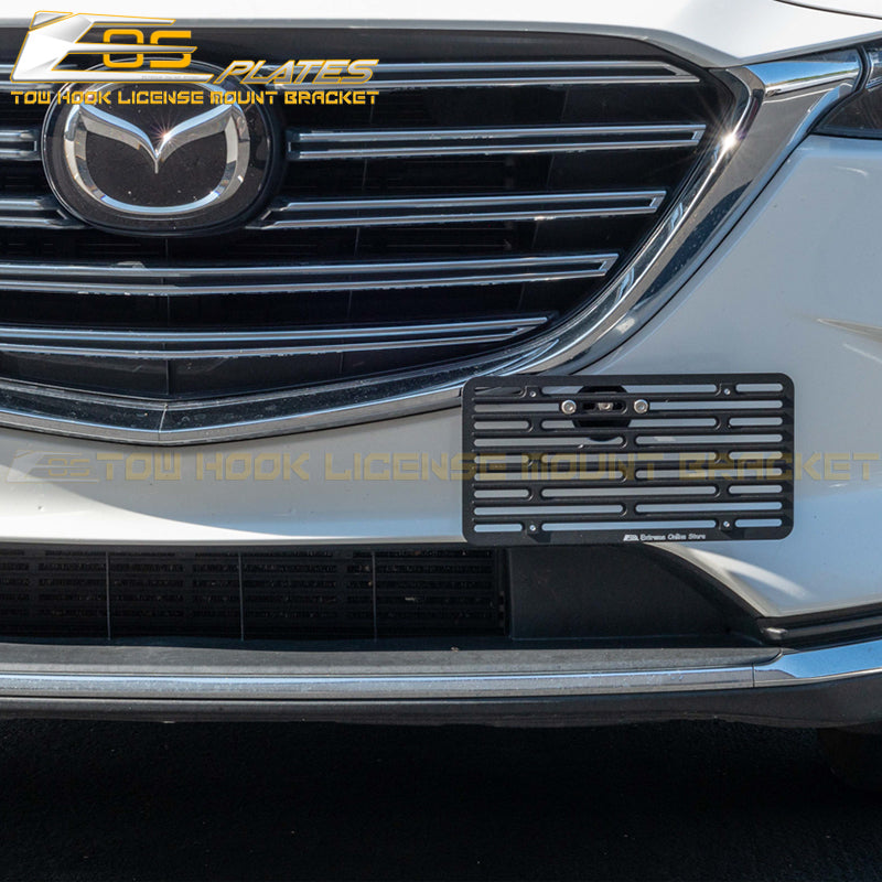 2016-Up Mazda CX-9 Tow Hook License Plate Mount Bracket - EOS Plates