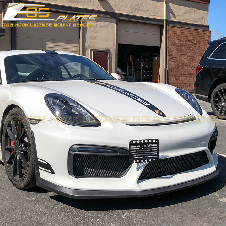 2016-Up Porsche Cayman GT4 981 Tow Hook License Plate Mount Bracket - EOS Plates