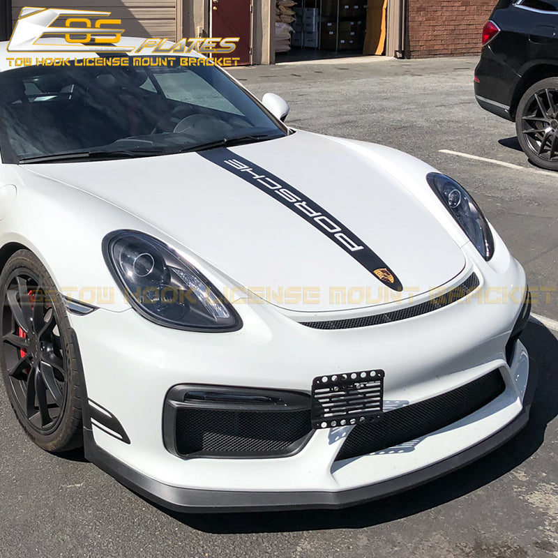 2016-Up Porsche Cayman GT4 981 Tow Hook License Plate Mount Bracket - EOS Plates
