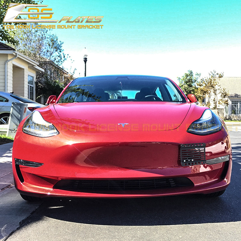 2017-UP Tesla Model 3 No Drill Tow Hook License Plate Relocator