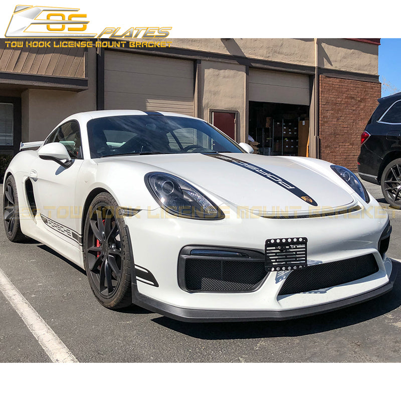 2016-Up Porsche Cayman GT4 981 Tow Hook License Plate Mount Bracket - EOS Plates