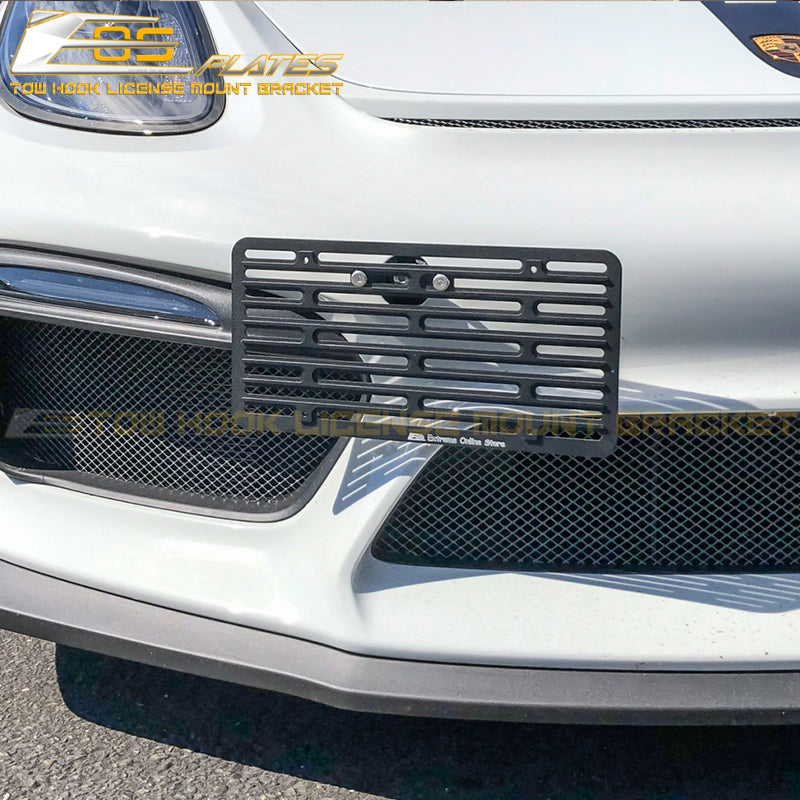 2016-Up Porsche Cayman GT4 981 Tow Hook License Plate Mount Bracket - EOS Plates