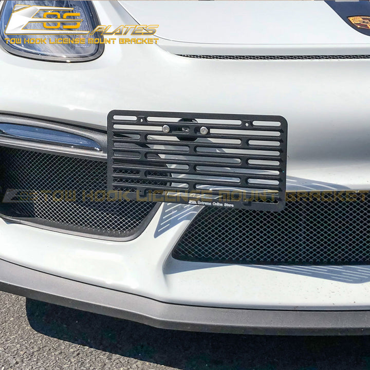 2016-Up Porsche Cayman GT4 981 Tow Hook License Plate Mount Bracket - EOS Plates