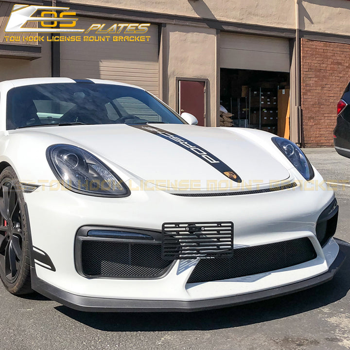 2016-Up Porsche Cayman GT4 981 Tow Hook License Plate Mount Bracket - EOS Plates