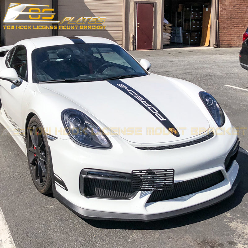 2016-Up Porsche Cayman GT4 981 Tow Hook License Plate Mount Bracket - EOS Plates