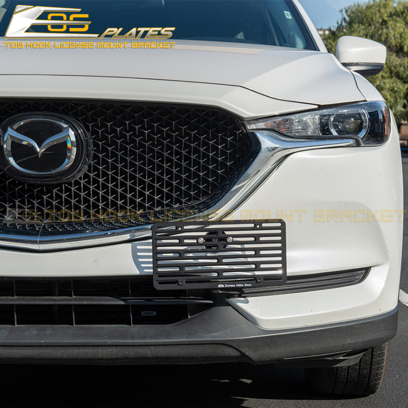 2017-Up Mazda CX-5 Tow Hook License Plate Mount Bracket - EOS Plates