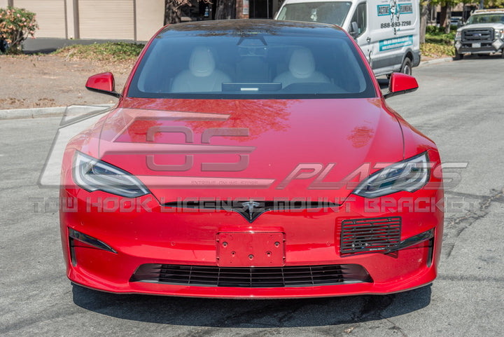 2021-up Tesla Model S Plaid EOS Plate Front Tow Hook License Bracket