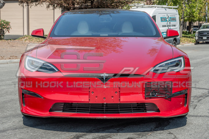 2021-up Tesla Model S Plaid EOS Plate Front Tow Hook License Bracket