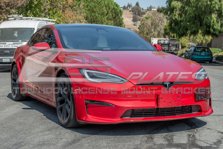 2021-up Tesla Model S Plaid EOS Plate Front Tow Hook License Bracket