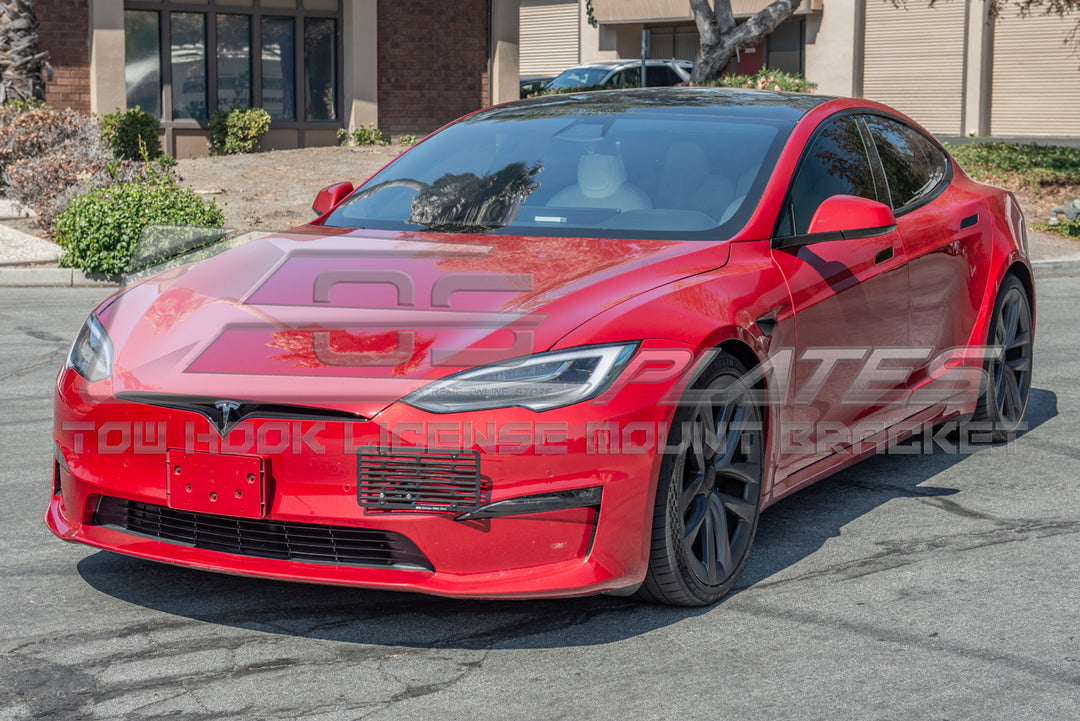 2021-up Tesla Model S Plaid EOS Plate Front Tow Hook License Bracket
