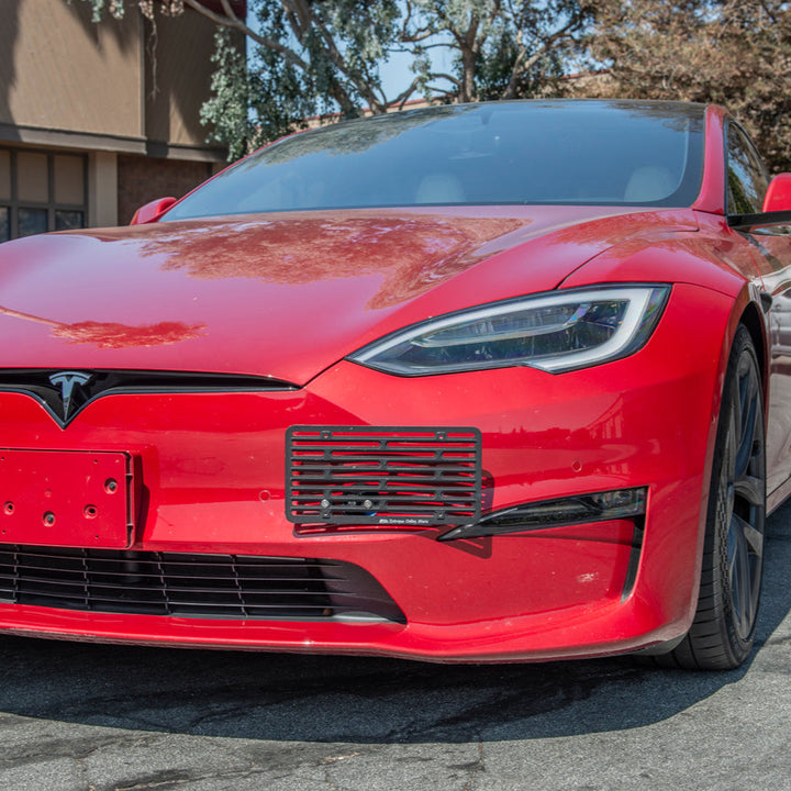 2021-up Tesla Model S Plaid EOS Plate Front Tow Hook License Bracket