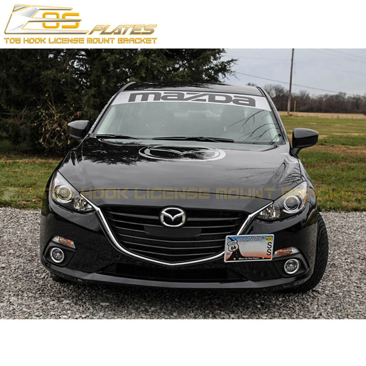 2014-16 Mazda 3 Tow Hook License Plate Mount Bracket - EOS Plates