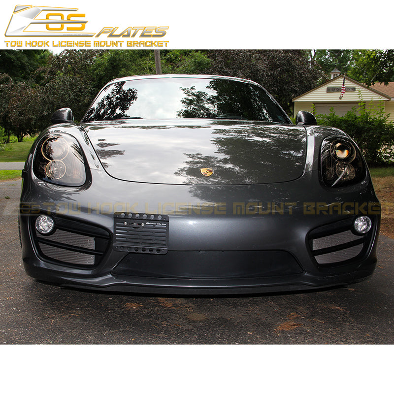 2014-16 Porsche 981 Cayman Tow Hook License Plate Mount Bracket - EOS Plates