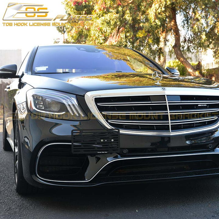 2015-Up Mercedes-Benz S-Class S550 / S63 | 65S AMG Tow Hook License Plate Mount Bracket - EOS Plates