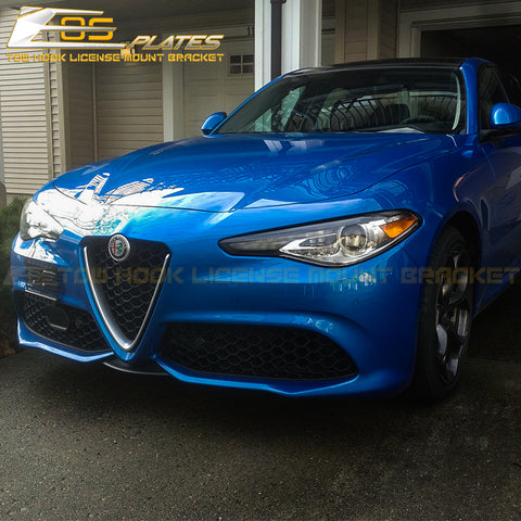 2017-Up Alfa Romeo Giulia Tow Hook License Plate Mount Bracket Holder - EOS Plates