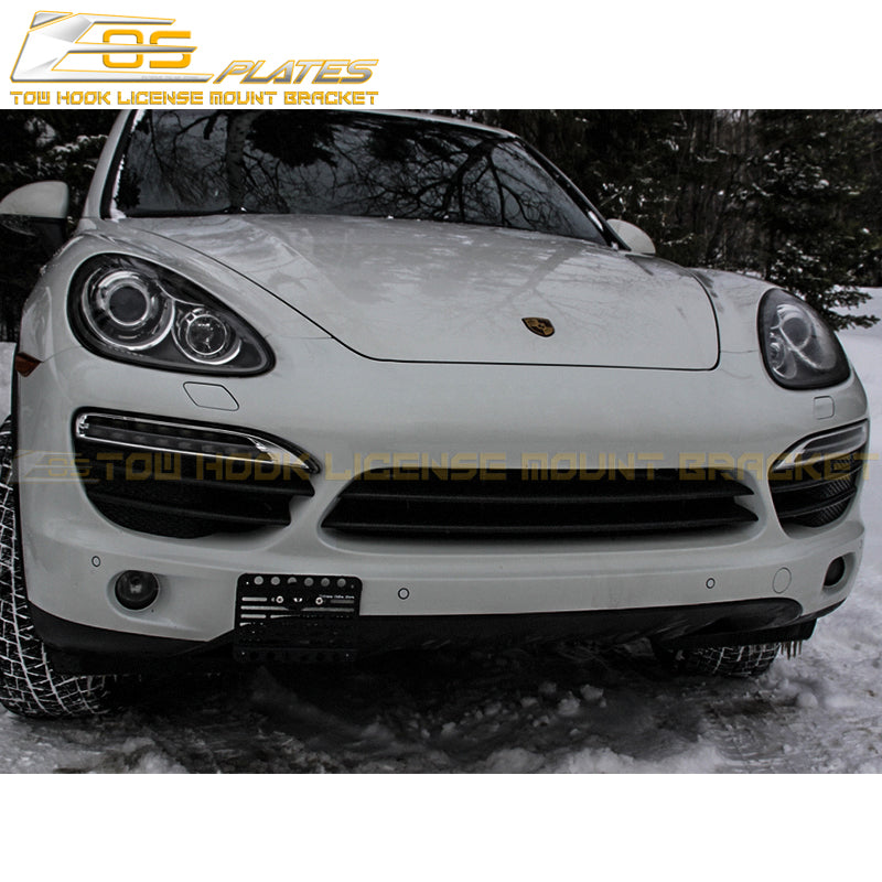 2011-14 Porsche Cayenne Tow Hook License Plate Mount Bracket - EOS Plates