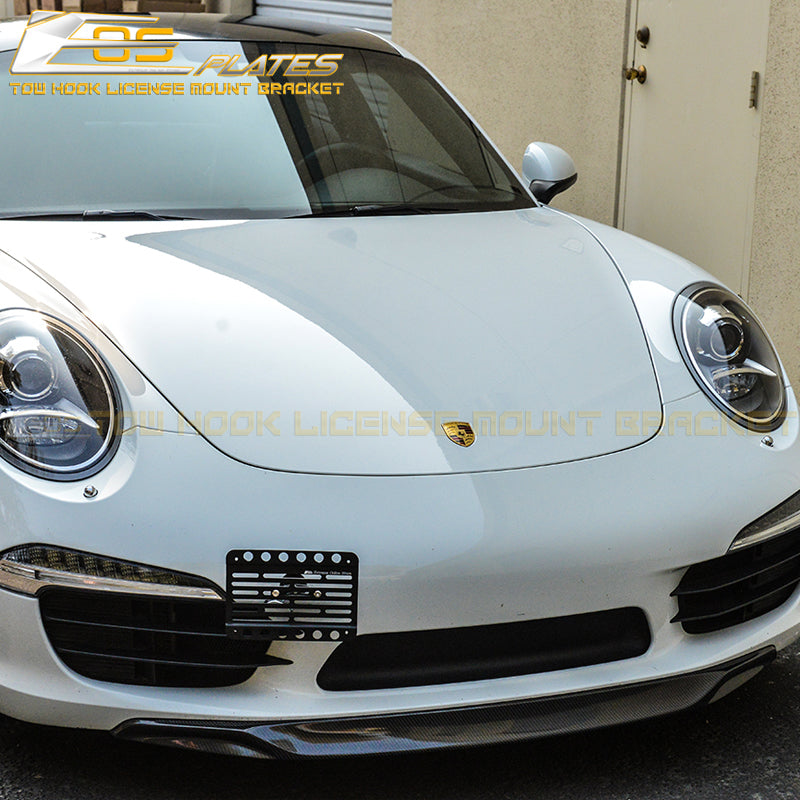 2012-19 Porsche 911 Carrera 991 Tow Hook License Plate Mount Bracket - EOS Plates