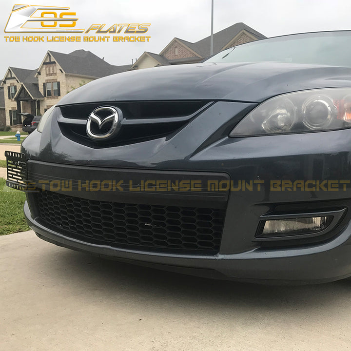 2004-09 Mazda 3 & Speed 3 Tow Hook License Plate Mount Bracket - EOS Plates