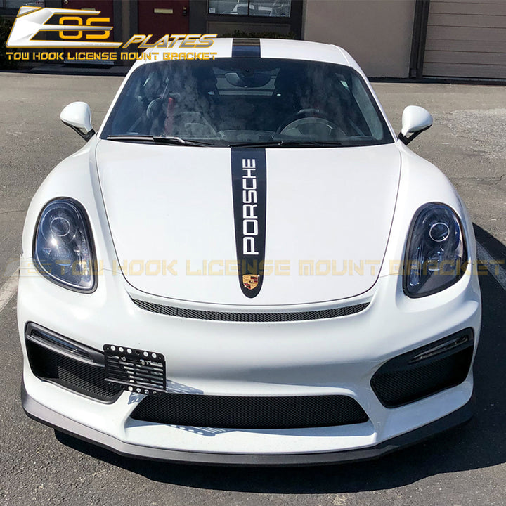 2016-Up Porsche Cayman GT4 981 Tow Hook License Plate Mount Bracket - EOS Plates
