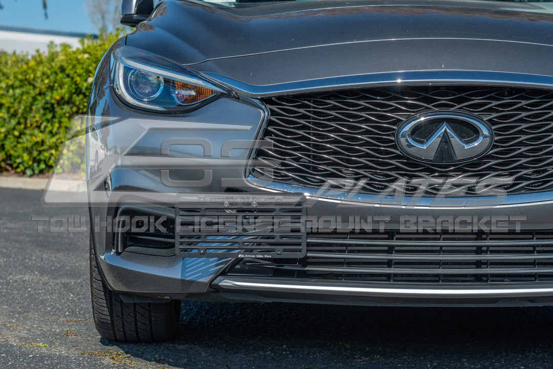 2017-19 Infinit QX30 Tow Hook License Plate Mount Bracket