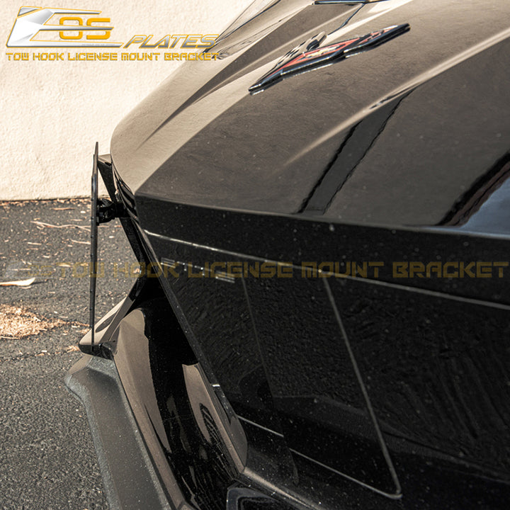 Corvette C8 Tow Hook License Plate Mount Bracket Holder - EOS Plates