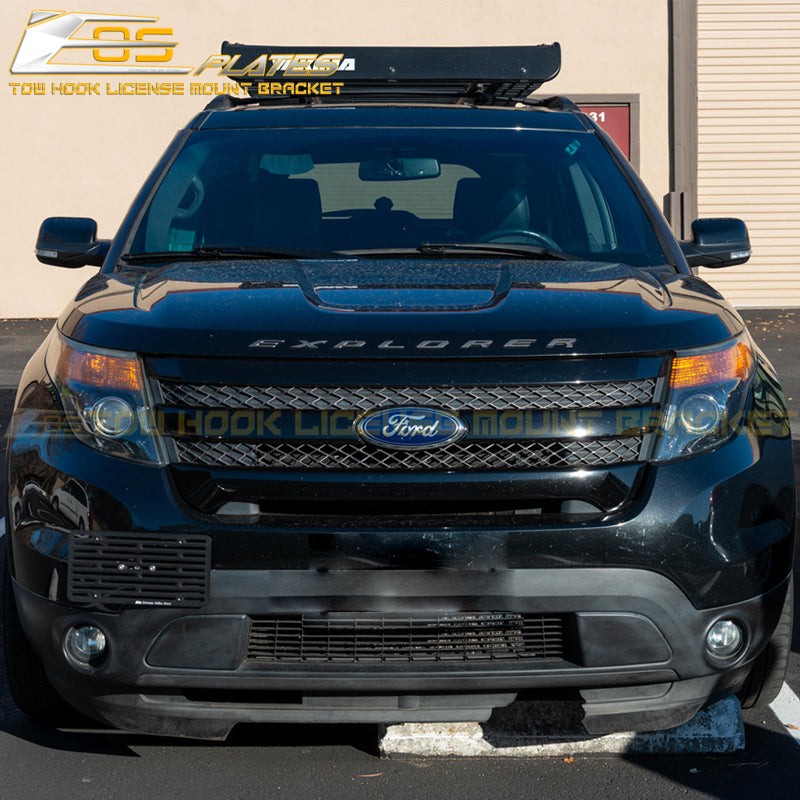 2011-19 Ford Explorer Tow Hook License Plate Mount Bracket Holder - EOS Plates