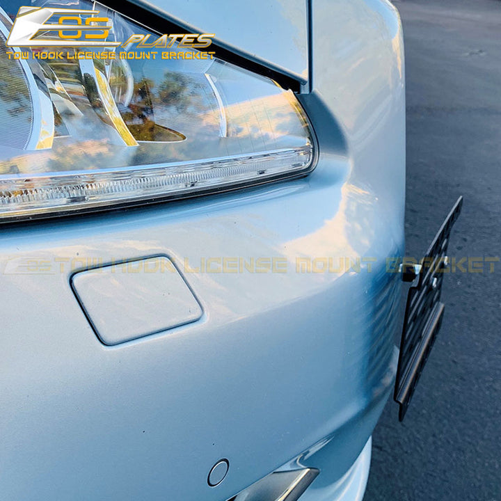 2010-16 Jaguar XJ Tow Hook License Plate Mount Bracket Holder - EOS Plates