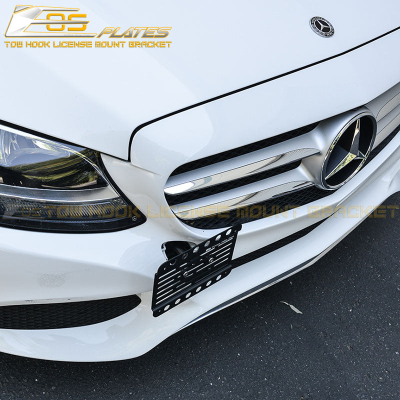 thumbnail image 2 of Xotic Tech Front License Plate Mount Bracket – Tow Hook Style For Mercedes C E Class W205 W212 2 of 5