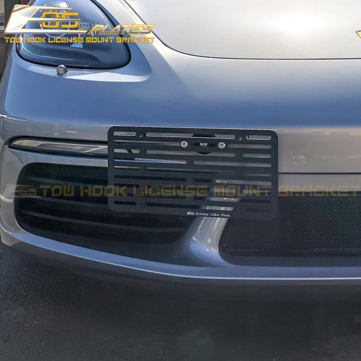 2017-Up Porsche 718 Cayman Tow Hook License Plate Mount Bracket - EOS Plates