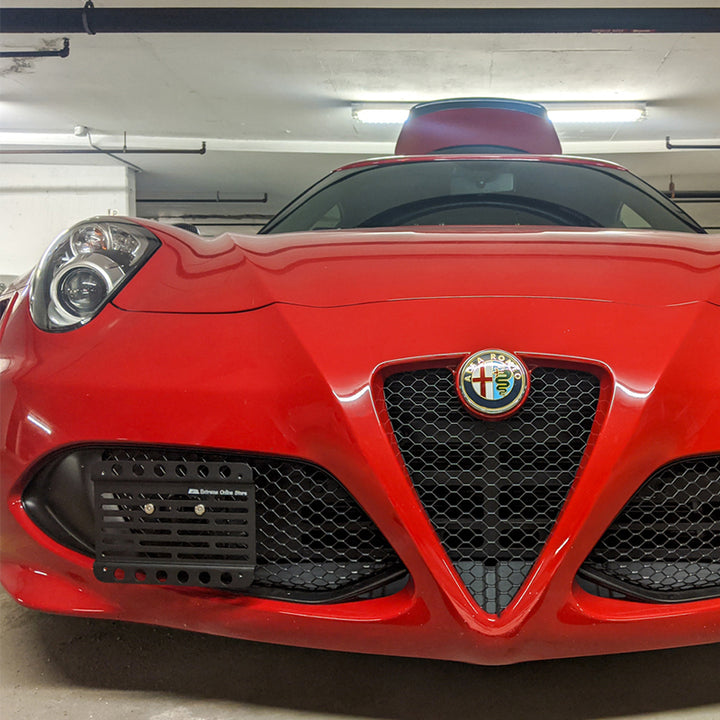 2015-Up Alfa Romeo 4C Tow Hook License Plate Mount Bracket Holder - EOS Plates
